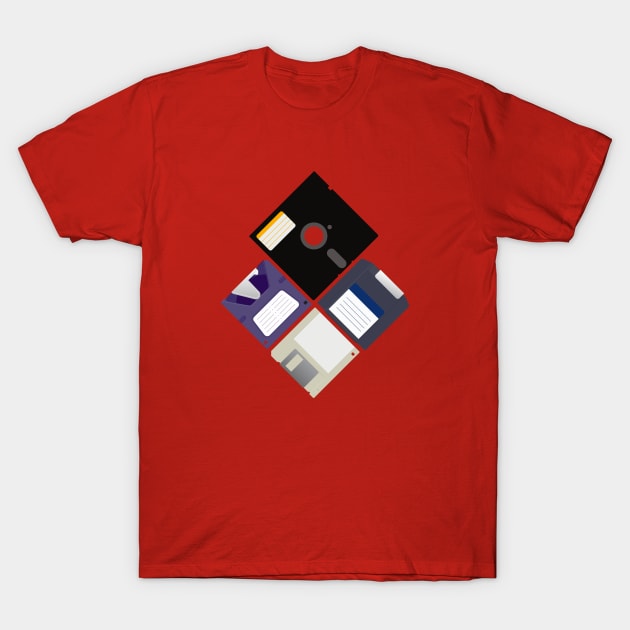 Retro Disks T-Shirt by Geekman's World